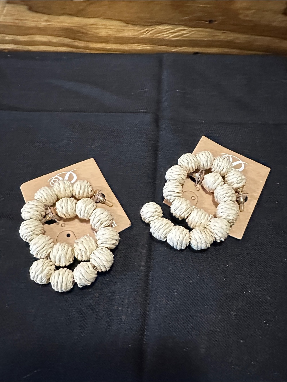 2 for 1 Rope-Style Spiral Hoop Earrings - Natural Beige Boho